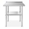 GRIDMANN Stainless Steel Kitchen Prep Table with Backsplash & Under Shelf, NSF Commercial Work Table for Restaurant and Home
